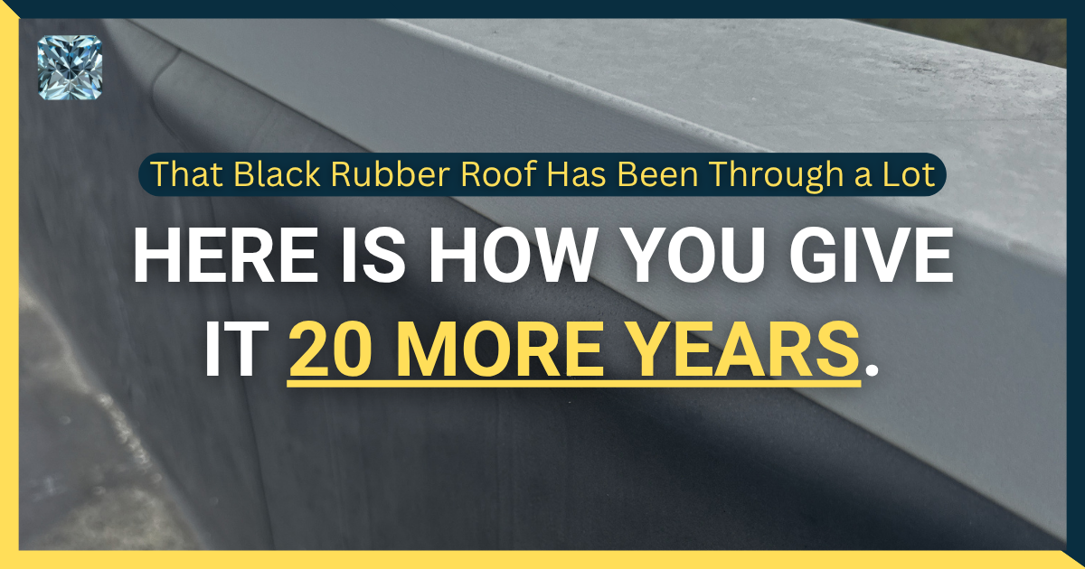 EPDM rubber roof restoration: that black rubber roof has been through a lot, here is how you give it 20 more years