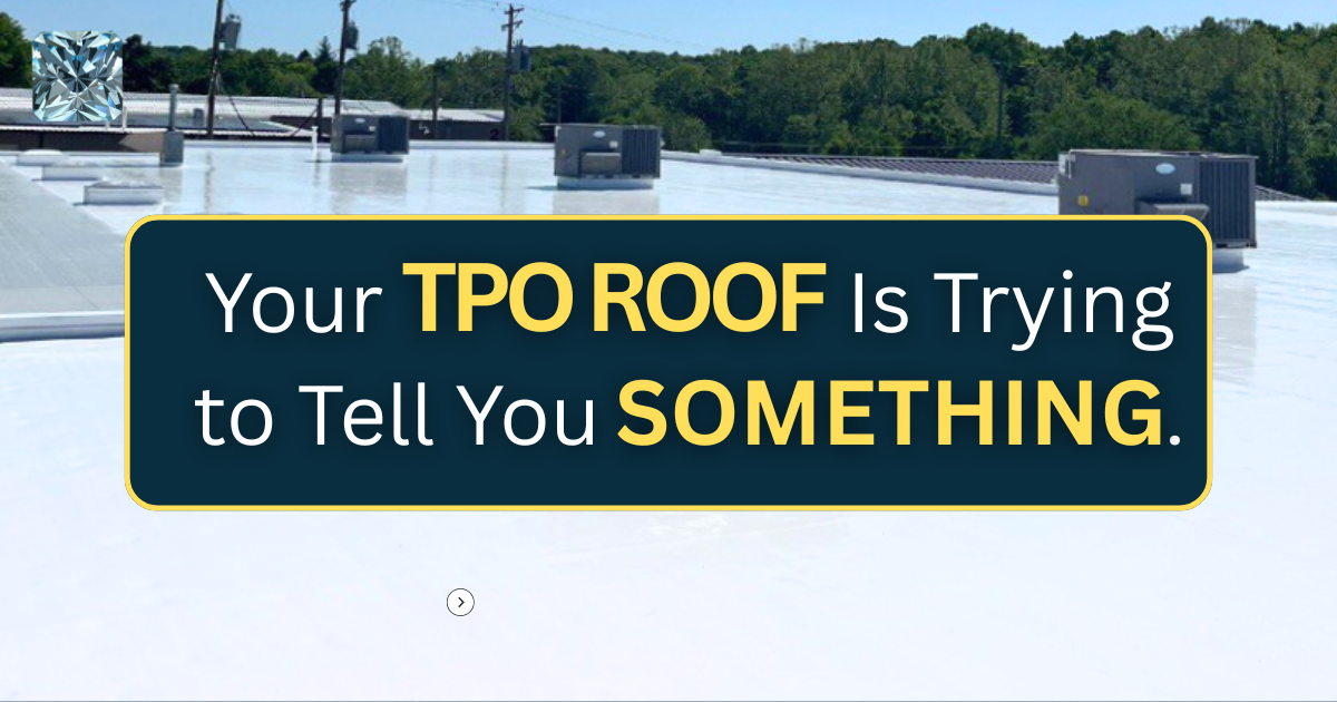 Your TPO Roof Is Trying to Tell You Something: white TPO commercial flat roof with rooftop units