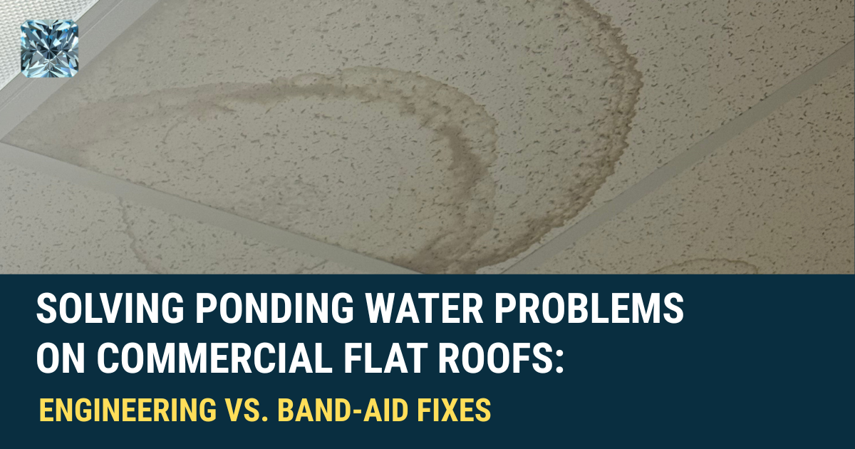 Solving Ponding Water Problems on Commercial Flat Roofs: Engineering vs. Band-Aid Fixes