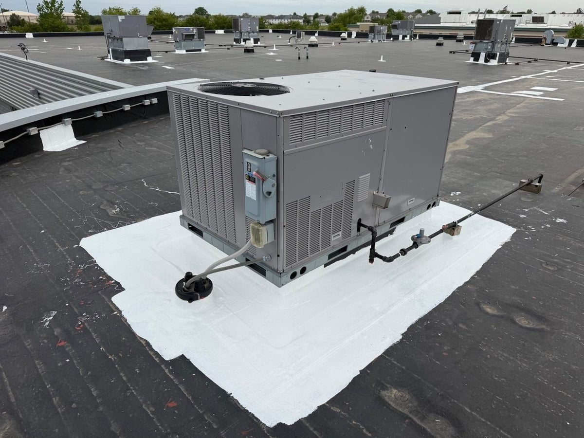 Roof patching with existing HVAC